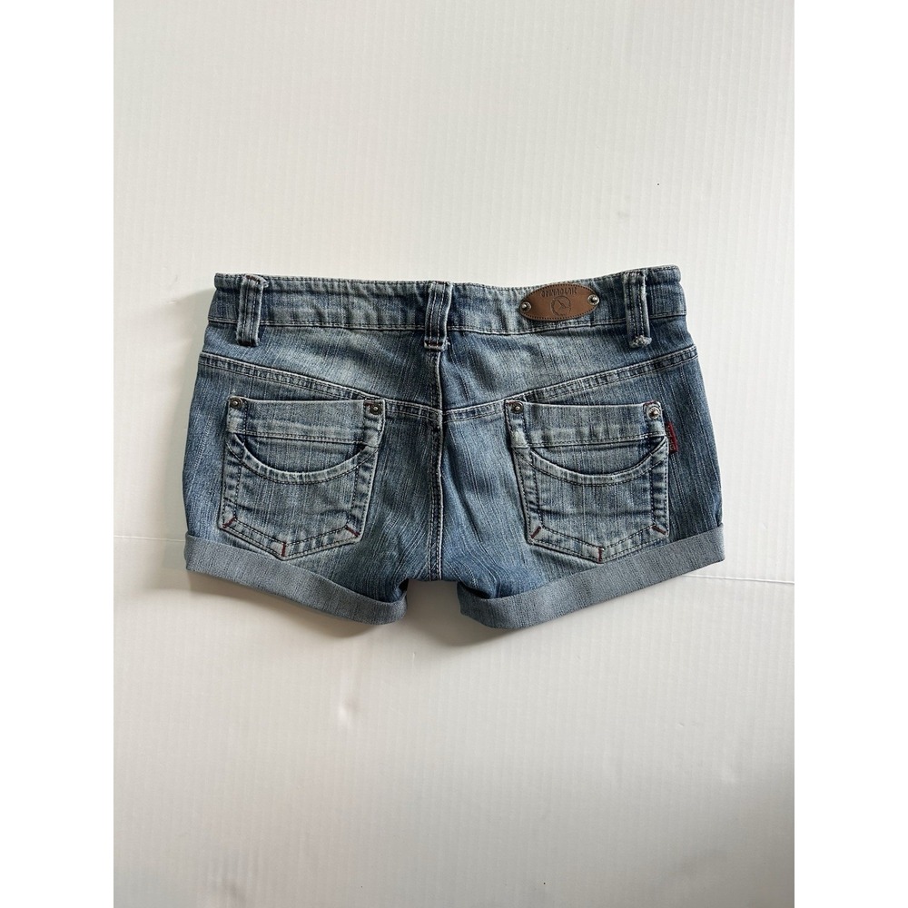 Y2K 2000s Low Rise Mini Shorts Pocket Cutout Detail Grunge Indie Sleaze Mcbling